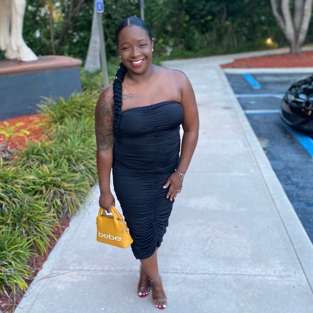 Ruched Bodycon Strapless dress
